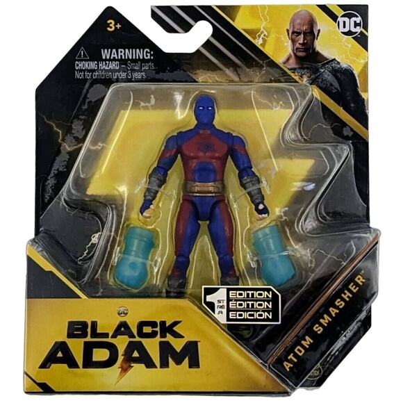 Spin Master DC Movie Black Adam Atom Smasher 4” Figure 1st Edition NEW 2022 - Picture 1 of 2